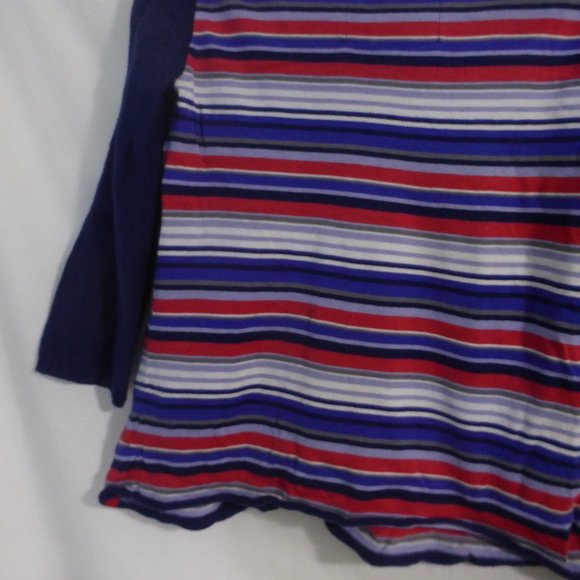 EDC, small, striped cardigan, 3 button front, open bottom, GUC - Picture 12 of 14